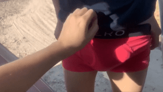CUTE GAY TWINK IN RED UNDERWEAR