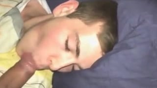 Sleeping gay boy suck big monster cock